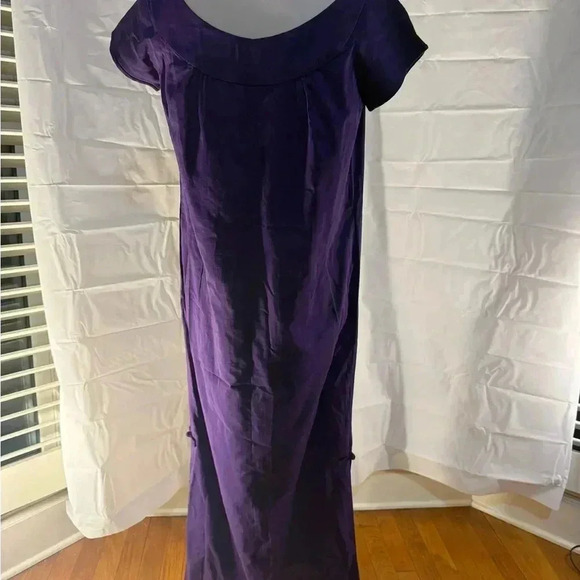 Kiyomi of Hawaii Purple Ruched Muu Muu - Picture 2 of 7